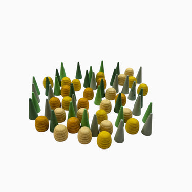 Pièces mandala en bois 64 morceaux