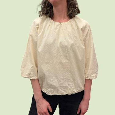 Blouse vanille en coton pour femmes 38EU