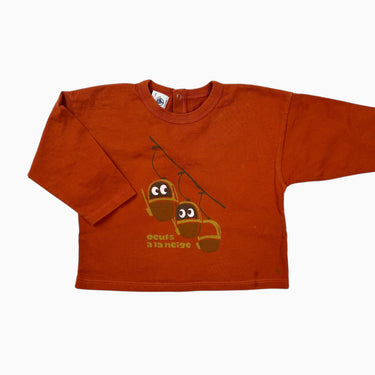 Chandail rouille 'Oeufs à la neige ' 18M