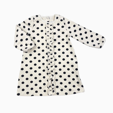 Robe pois noirs et volants 18M
