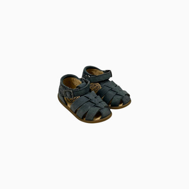 Sandales marine à velcro en cuir 19EU