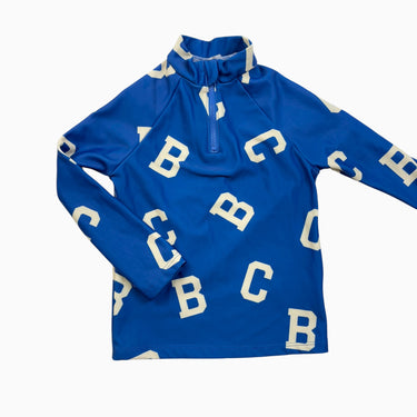 Pull sport demi-zip bleu 'BC' 2-3Y