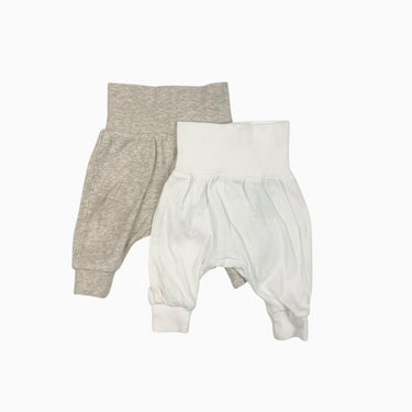 Duo de pantalon blanc et greige 0-1M