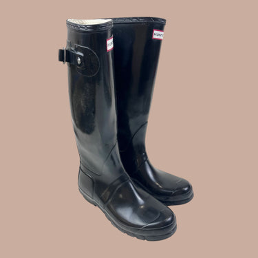 Bottes de pluie noires 'Gloss tall' pour femmes 5UK-W6-7US