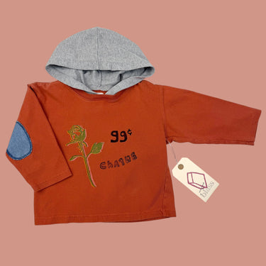 Hoodies orange/gris 99 cents 3Y