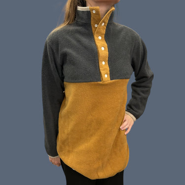 Pull anthracite et érable en polar pour femmes XS