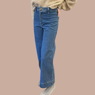 Jeans flared en denim pour femmes 4US