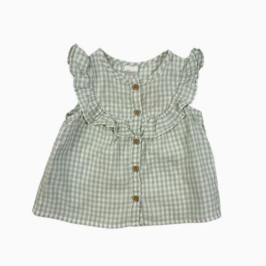Blouse vichy menthe 6-9M