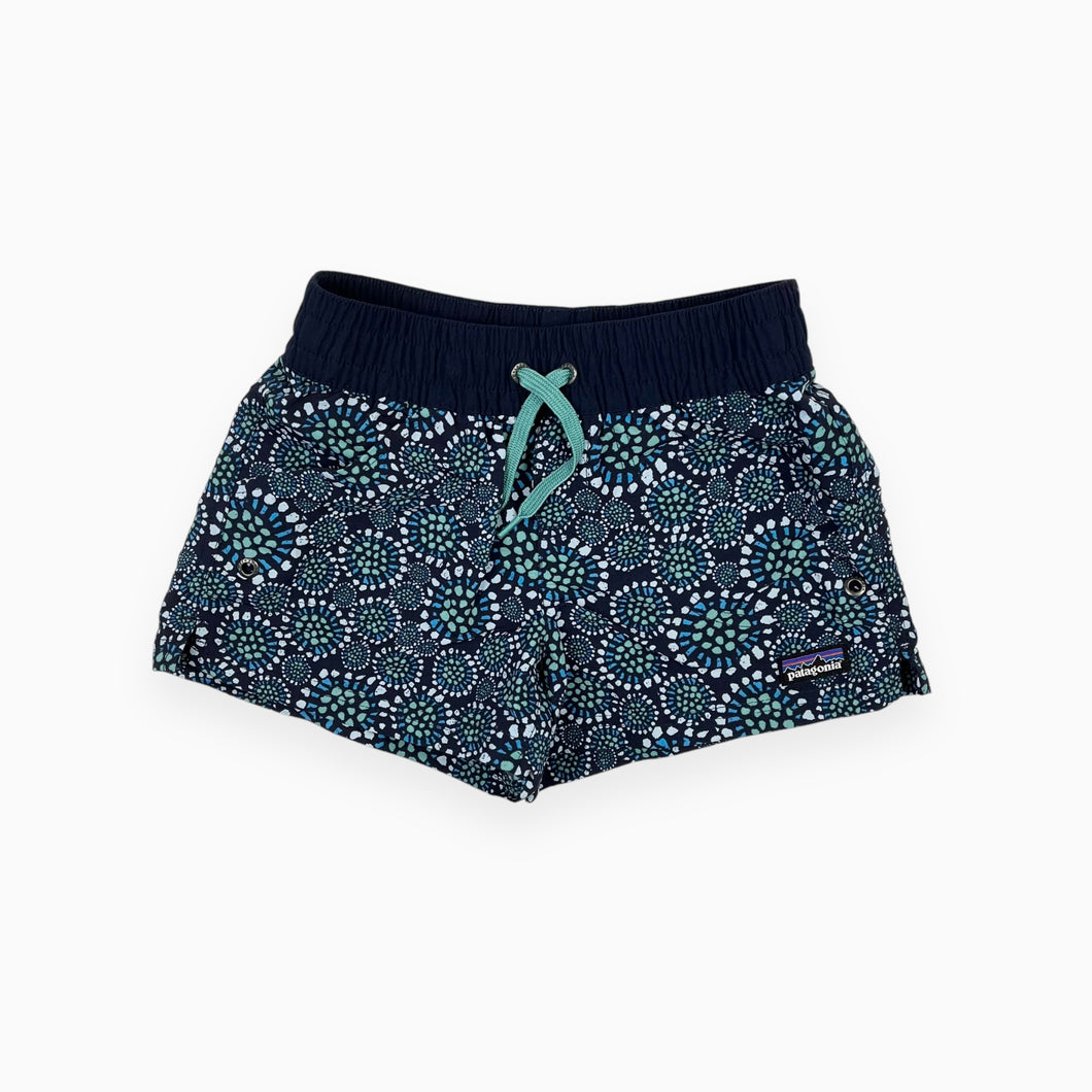 Short marine en nylon recyclé à motif aqua S (7-8Y)