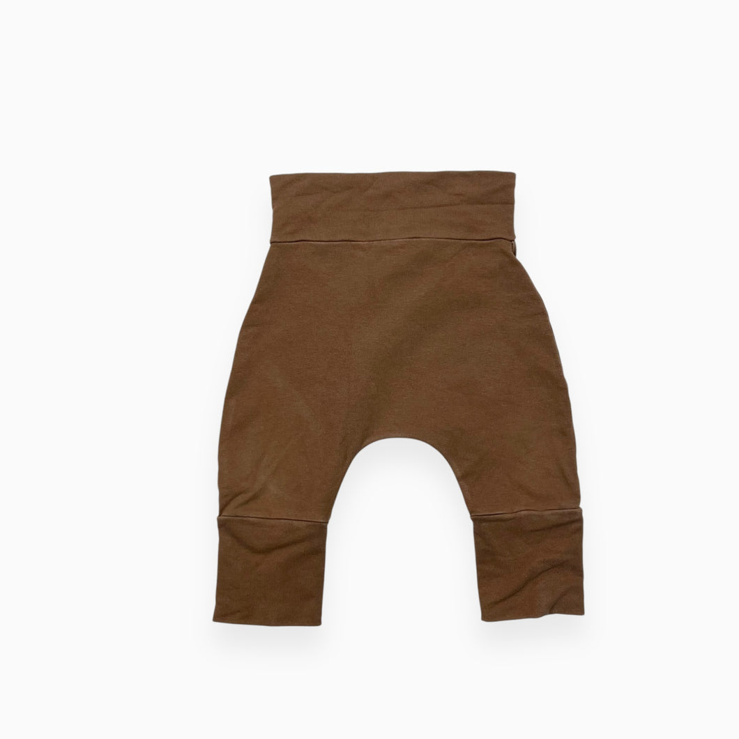 Pantalon marron évolutif en coton bio et lycra 0-12M