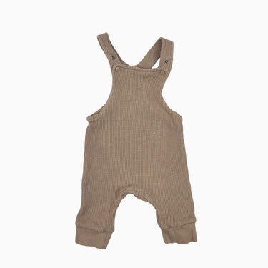 Salopette latté en coton gaufré 2-4M