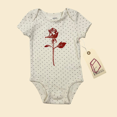 Onesie pointillé rose 12M