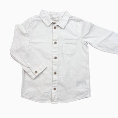 Chemise blanche en coton texturé 3-4Y