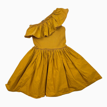 Robe 'Chloé' asymétrique ocre 110-116CM 5-6Y