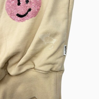 Pull beige 'Smileys' en paillettes 152 fit 12Y