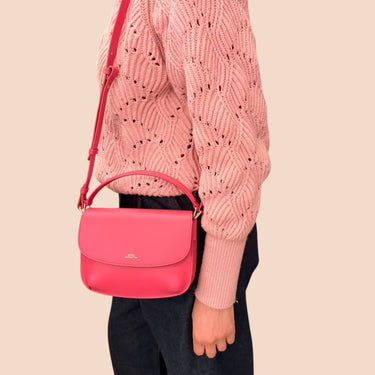 Sac à main rose en cuir 'Sarah' pour femmes