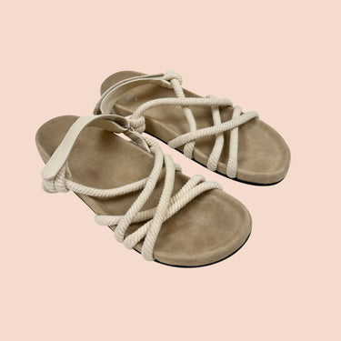 Sandales blanches à velcro pour femmes 39EU