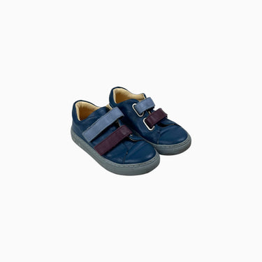 Sneakers bleus en cuir à velcro 27EU