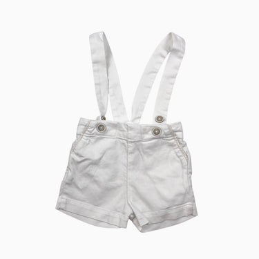 Short à bretelle blanc 6M