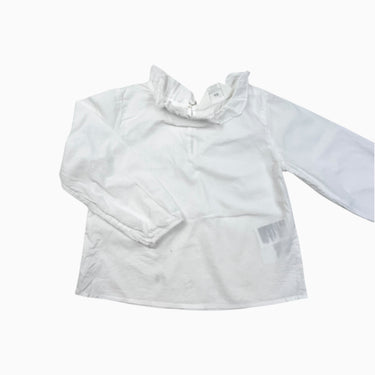 Blouse blanche col frisé 2-3Y