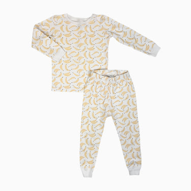Pyjama blanc 'bananes' en coton pima 2Y