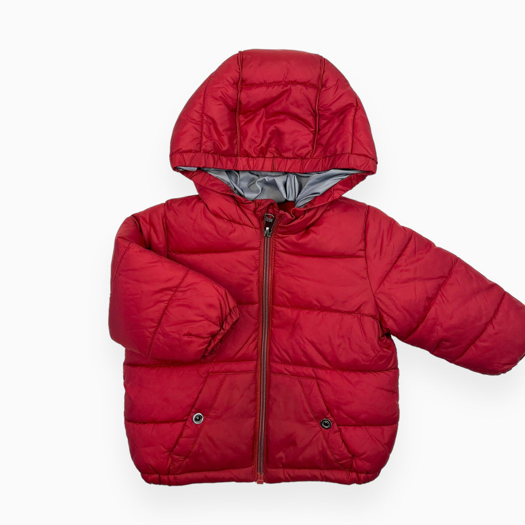 Manteau hiver rouge 6-9M