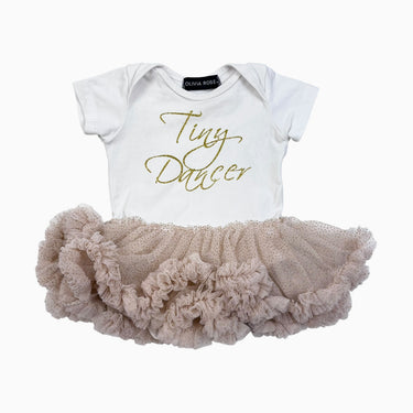 Robe avec cache-couche intégré volant en tulle rose 3-6M