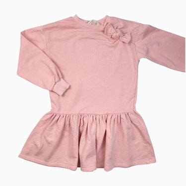 Robe rose avec noeud 4-6Y