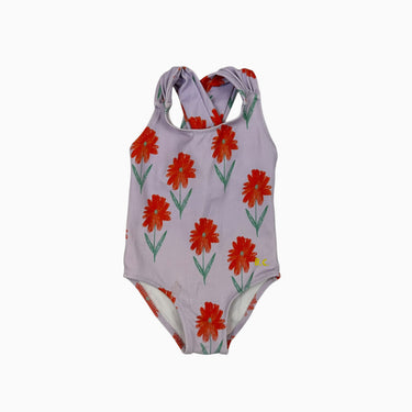 Maillot lilas 'fleurs' 6-12M