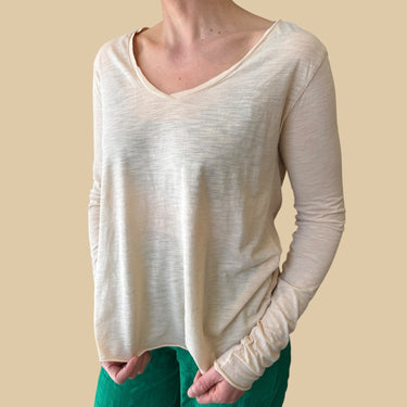 Chandail pêche en coton et viscose pour femmes L