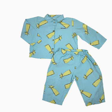 Pyjama turquoise étoile filante 18M