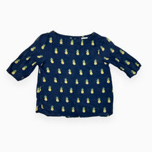 Charger l&#39;image dans la galerie, Blouse en coton et soie à motif ananas 3Y
