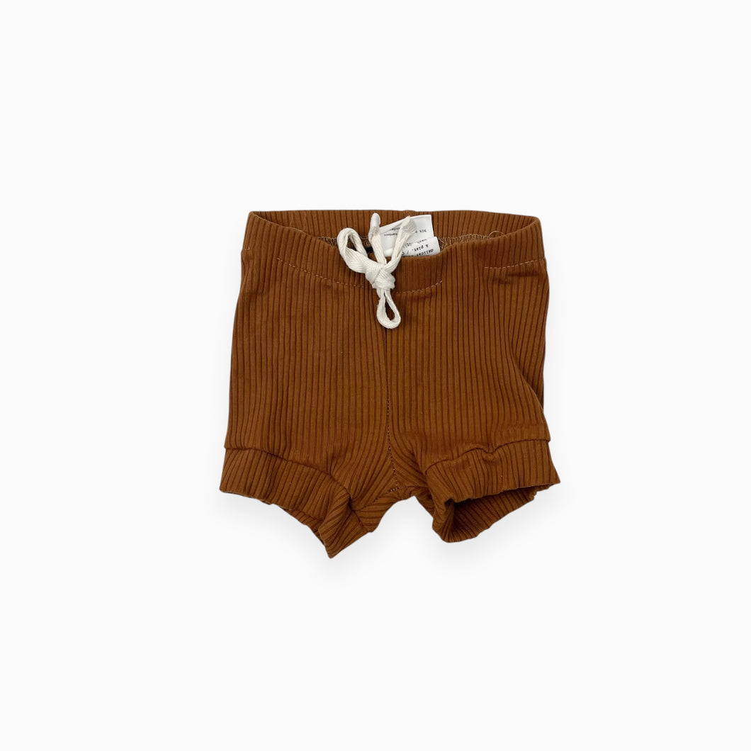 Short ginger en rayonne de bambou cotelé extensible et cotelé XS (0-6M)