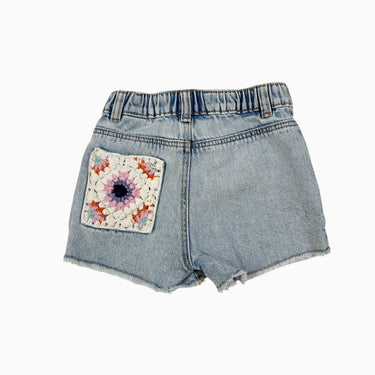 Short en denim avec poche 'tricot Granny-smith' 2-3Y