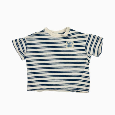 T-shirt à rayures bleues 'surf club' 4-6M