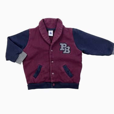 Veste lie de vin et marine 18M