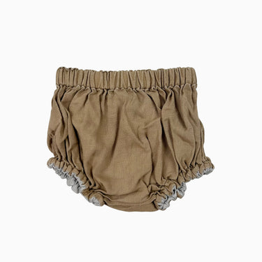 Bloomer latté 'fleur brodée' 0-3M