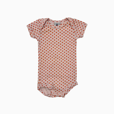 Cache-couche rose à pois rouge-orange 6M