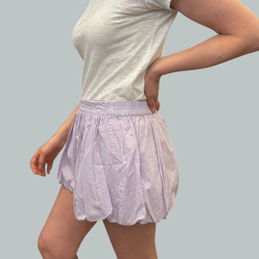 Short lilas 'ballon' en coton pour femmes M