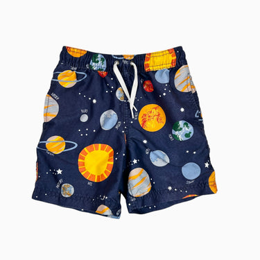 Maillot avec filet intégré marine 'planètes' 5Y