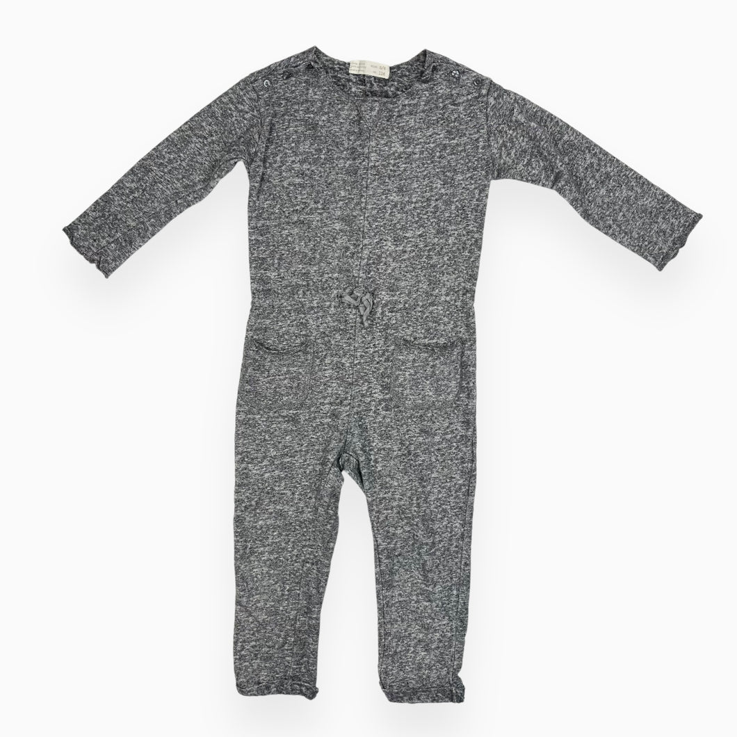 Combi grise chinée en coton et poly 5-6Y