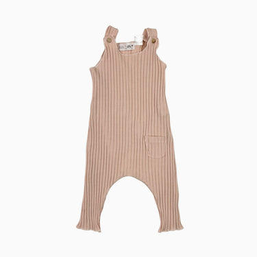 Salopette rose côtelée 3-6M