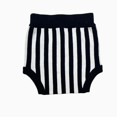 Bloomer à rayures noires en tricot 6M