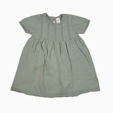 Robe sauge en tricot de coton pointelle 1.5-2Y