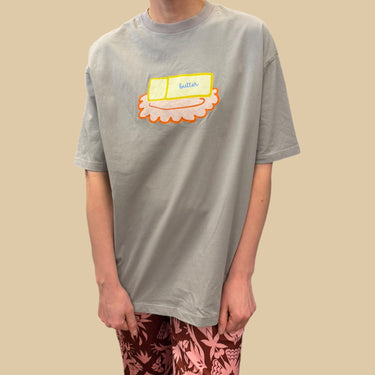 T-shirt oversized gri s'butter' en coton pour femmes S fit L