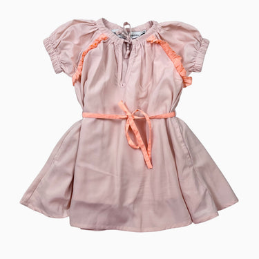 Robe rose pâle et corail en rayonne et coton 2Y