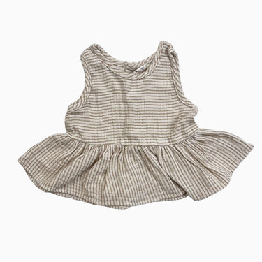 Camisole avec volant à rayures ocre 12-18M