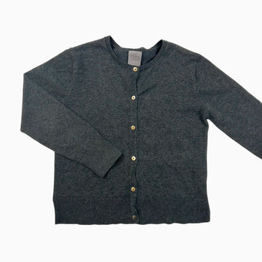 Cardigan anthracite en fin tricot 9Y