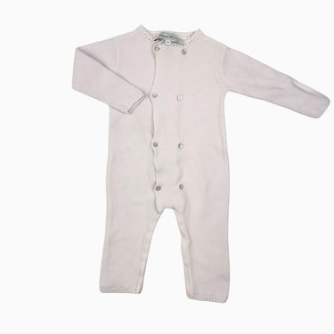 Combi rose en tricot de coton 6M