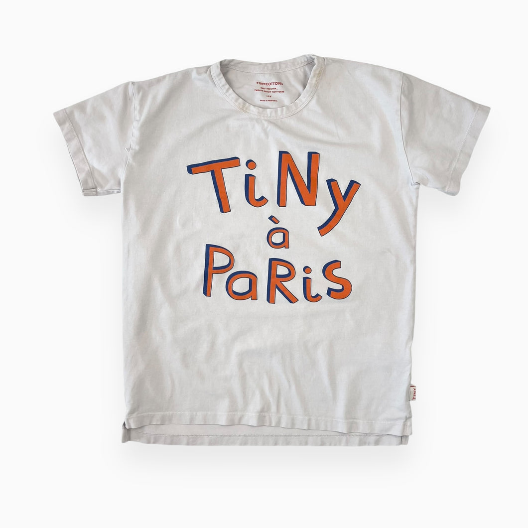 T-shirt gris mauve en coton 'Tiny à Paris' 10Y